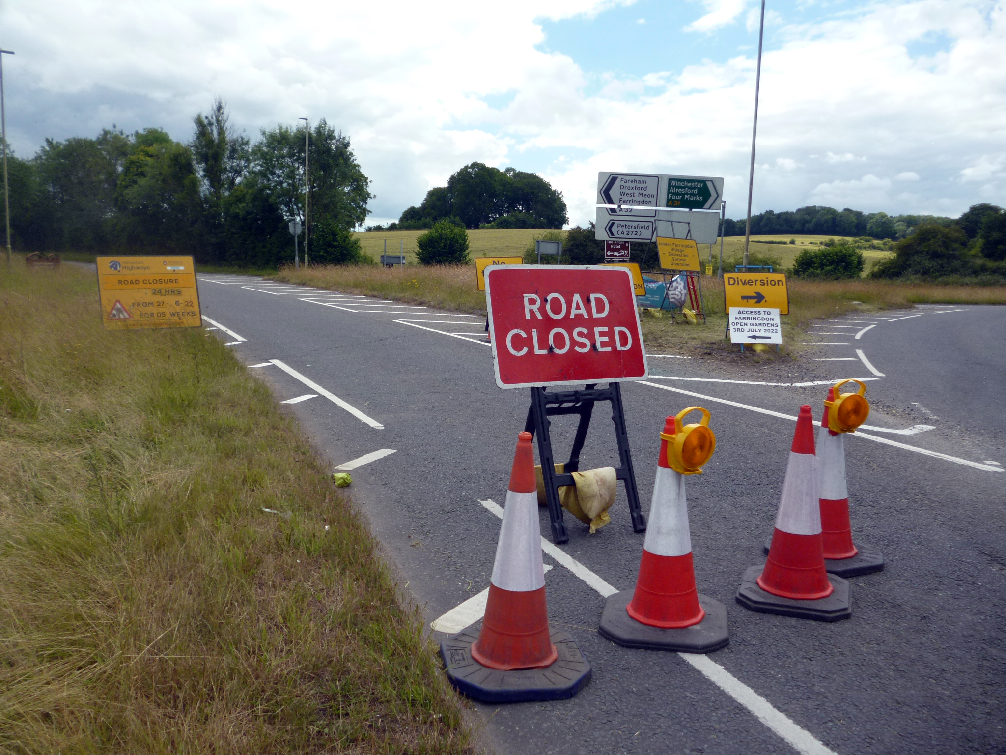 A32 Gosport Road in Farringdon to close for another 18 days